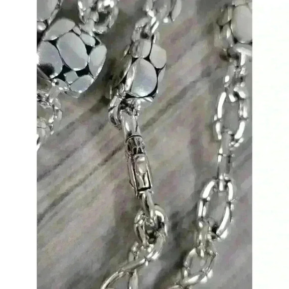 John Hardy Sterling Silver Heritage Kali Station Necklace 45" - Picture 14 of 15